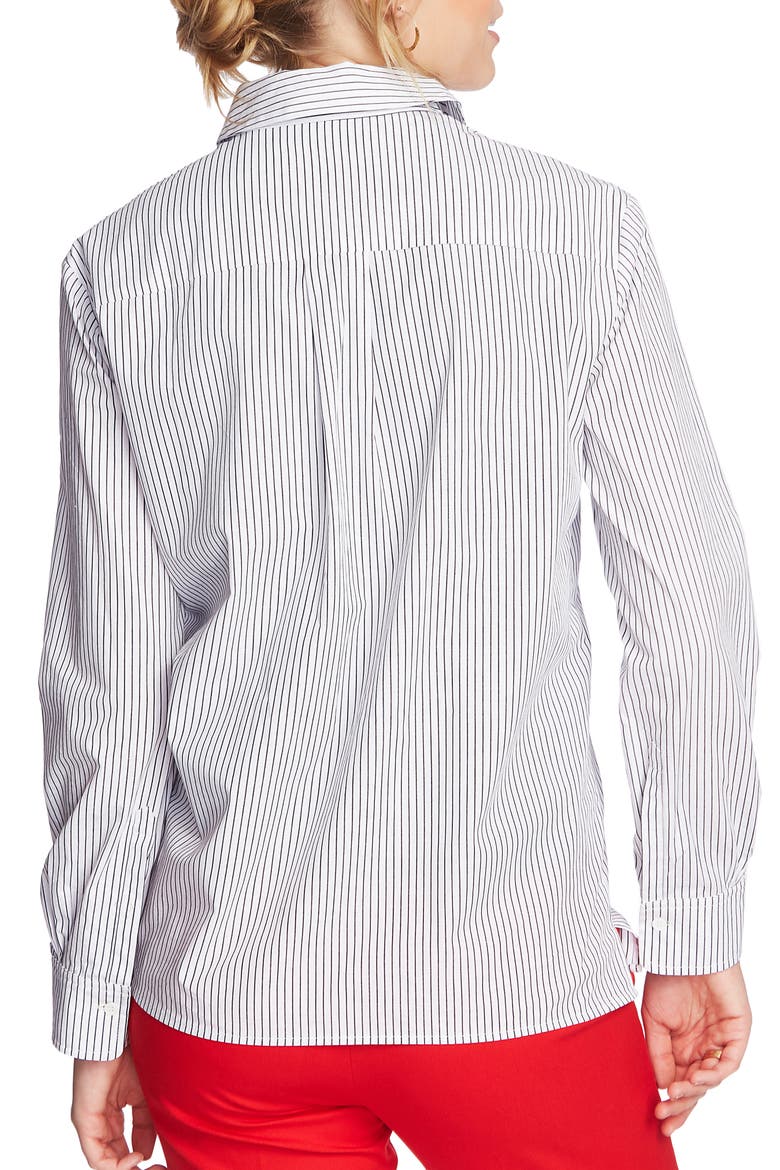 Preppy Embroidered Stripe Shirt, Alternate, color, ULTRA WHITE