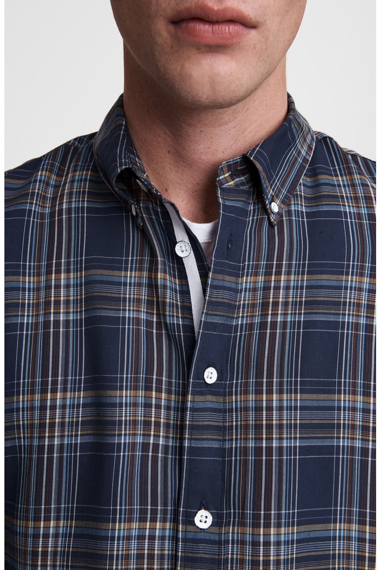 Fit 2 Tomlin Plaid Button-Down Shirt, Alternate, color, NAVY PLAID