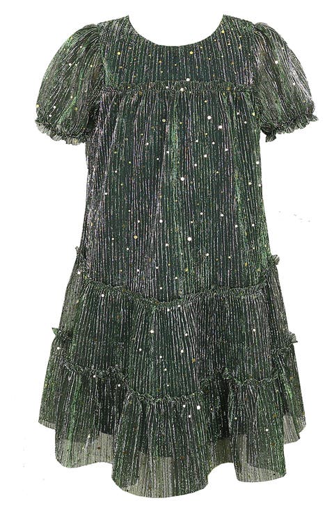 Kids' Plissé Metallic Babydoll Dress (Little Kid)