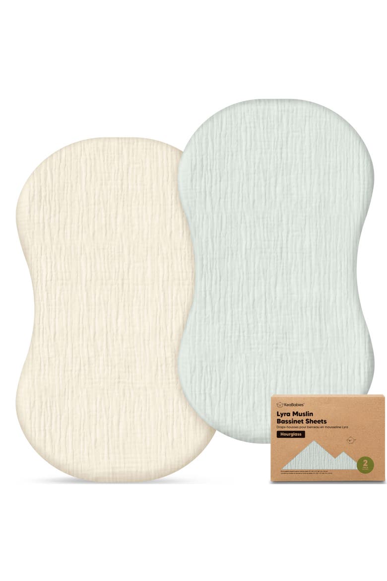 2-Pack Lyra Muslin Bassinet Sheets, Main, color, Willow
