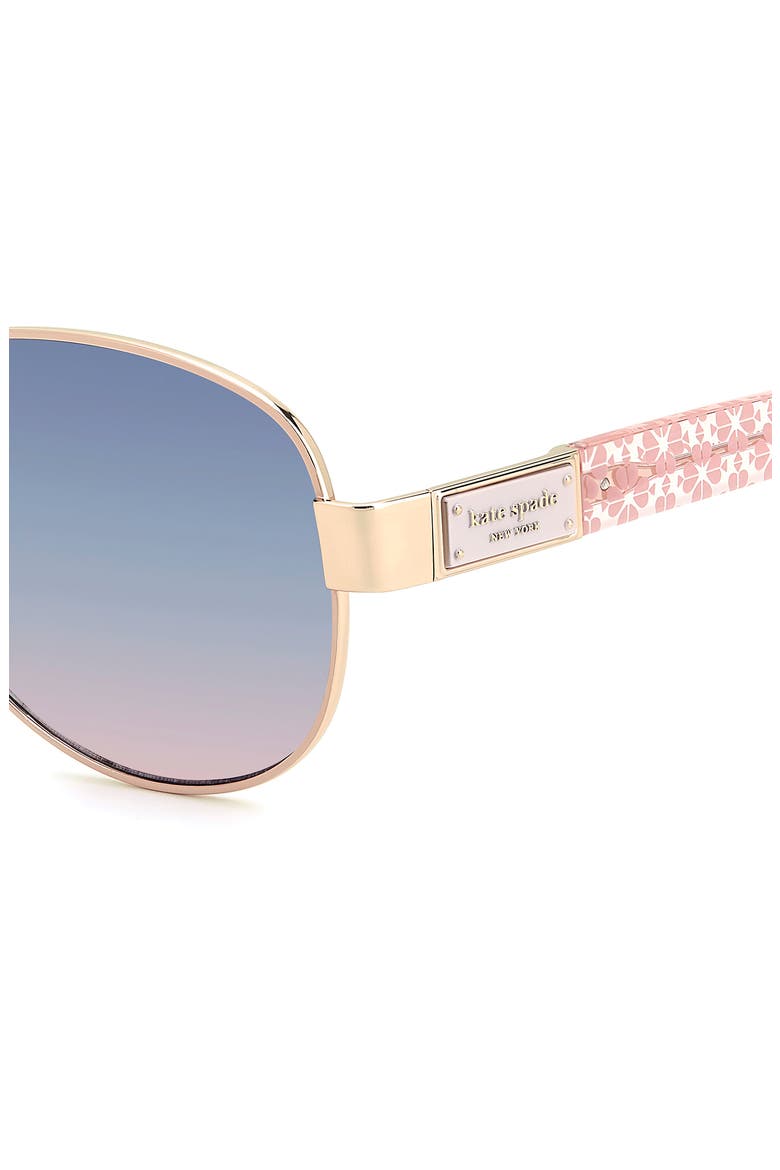 dalia 58mm gradient pilot sunglasses, Alternate, color, GOLD PINK