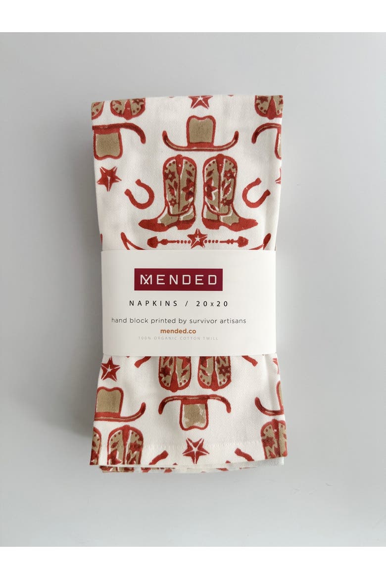 Cowgirl Napkins - Set of 4, Alternate, color, Terracotta