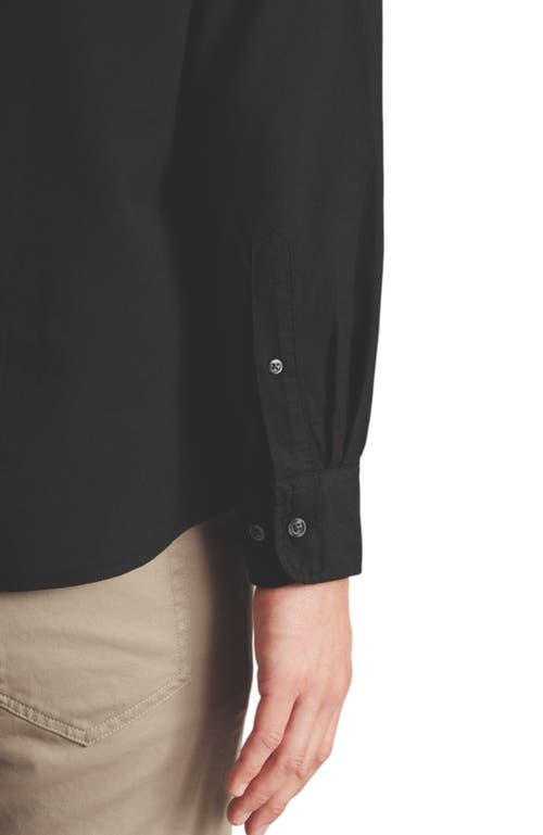 Charles Tyrwhitt Stretch Washed Oxford Shirt In Black