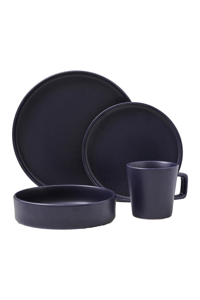 Cleo Stoneware 16-Piece Dinnerware Set, Alternate, color, Dark Blue