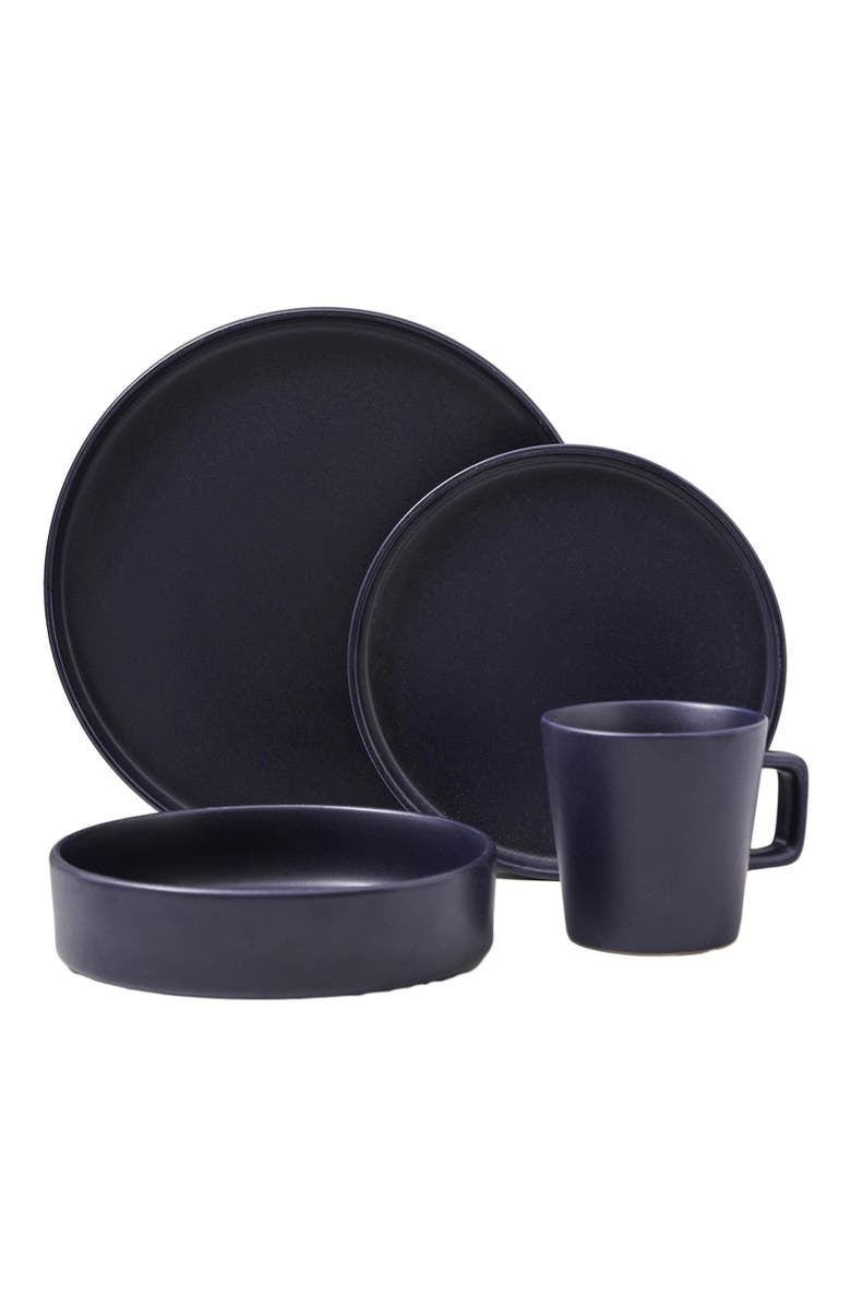 Stone Lain Cleo Stoneware 16-Piece Dinnerware Set, Alternate, color, Dark Blue