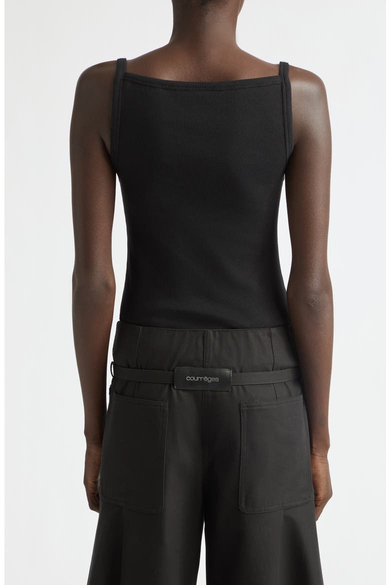 '90s Rib Strap Tank, Alternate, color, BLACK