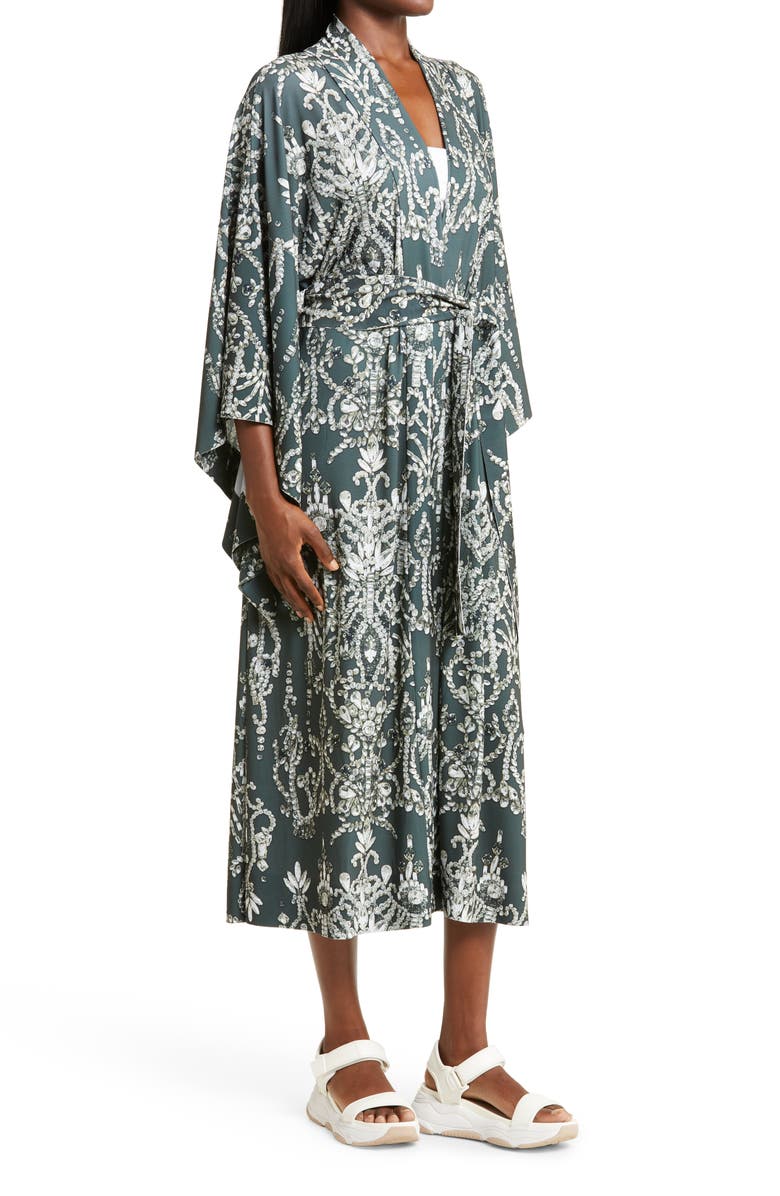 Norma Kamali Jewel Print Cover-Up Robe, Alternate, color, 