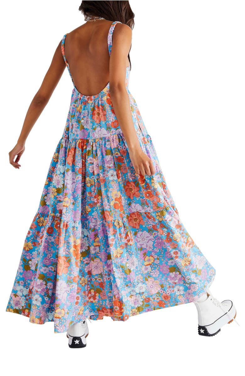Free People Floral Maxi Sundress, Alternate, color, 