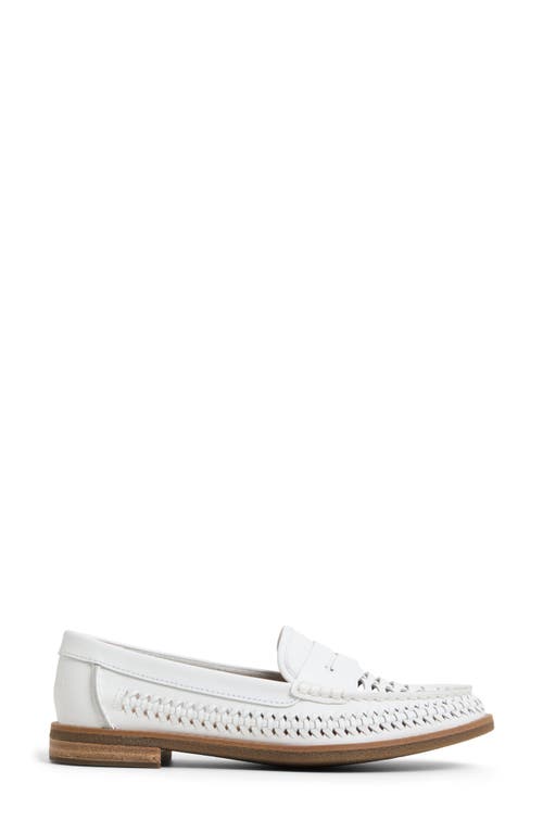 Sperry Seaport Woven Penny Loafer In White