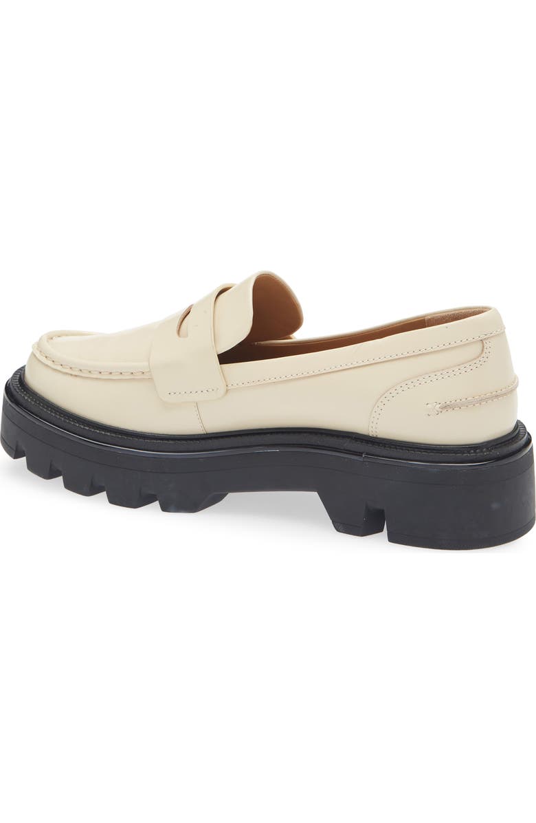 rag & bone Quinn Platform Penny Loafer, Alternate, color, Greige