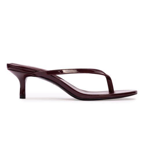 Black Suede Studio Tash 50 Patent Sandal In Burgundy