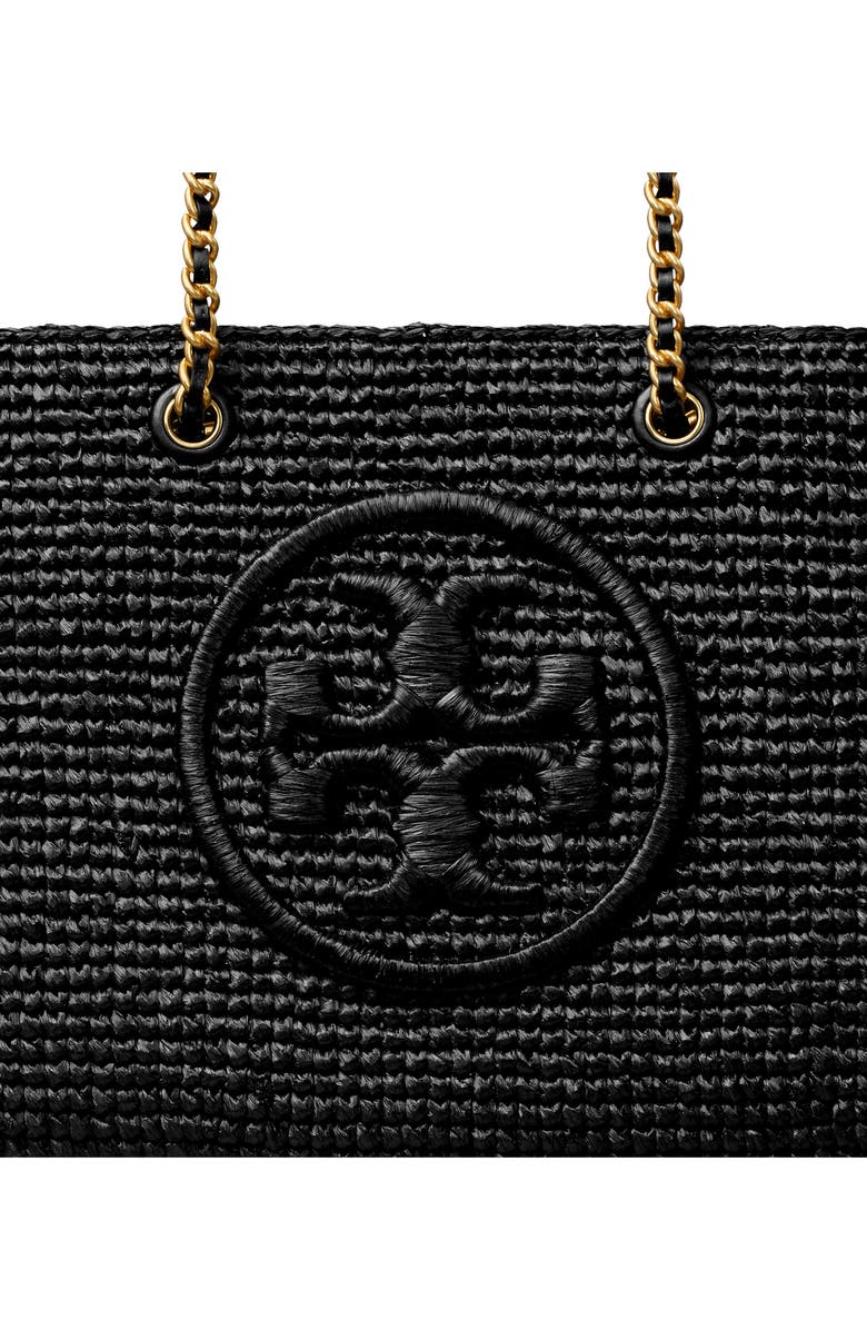 Tory Burch Small Ella Raffia Mélange Chain Tote, Alternate, color,