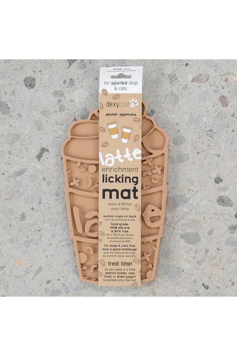 Enrichment Lick Mat, Alternate, color, Brown