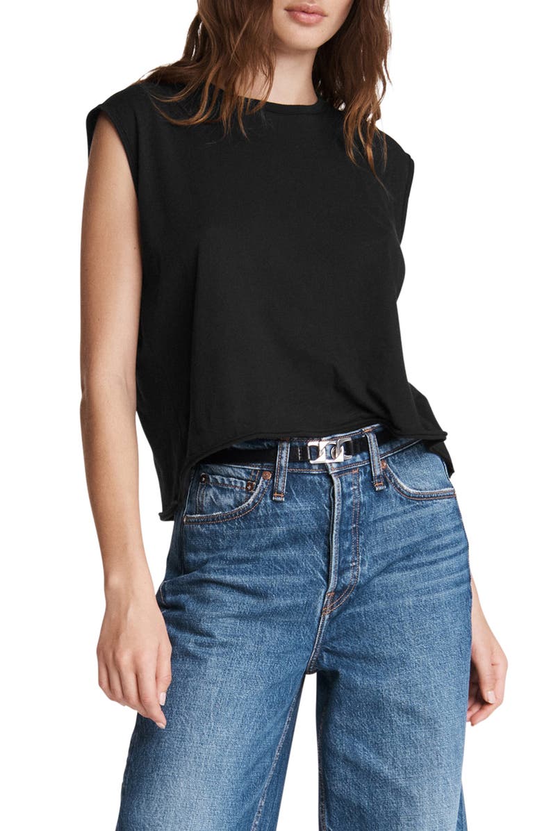 rag & bone The Gaia Organic Pima Cotton Muscle Tank Top, Main, color,