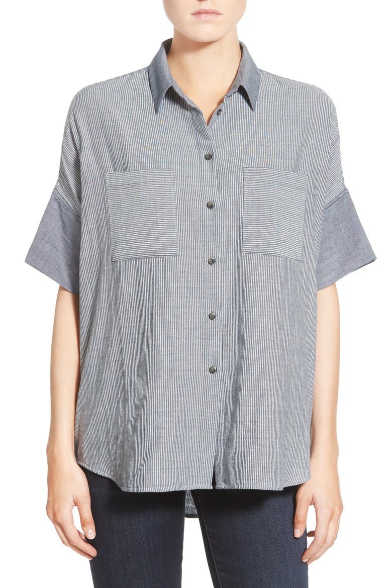 'Courier - Lilydale Stripe' Shirt, Main, color, BENGALI INDIGO