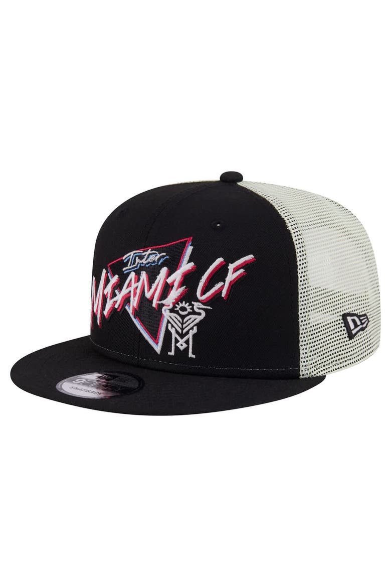 Men's New Era  Black Inter Miami CF Neon 9FIFTY Snapback Hat, Main, color, Black