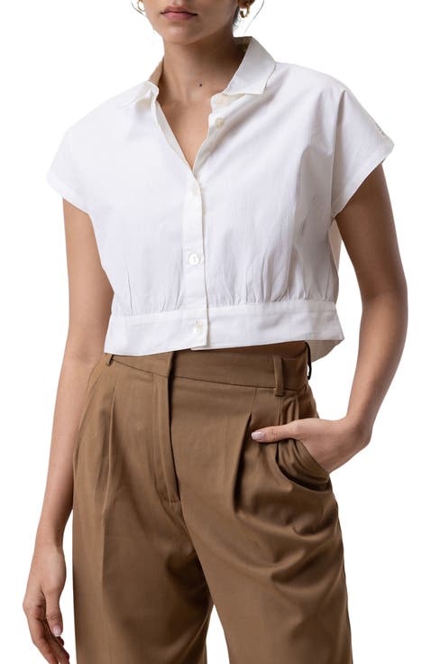 Oversized Crop Shirt