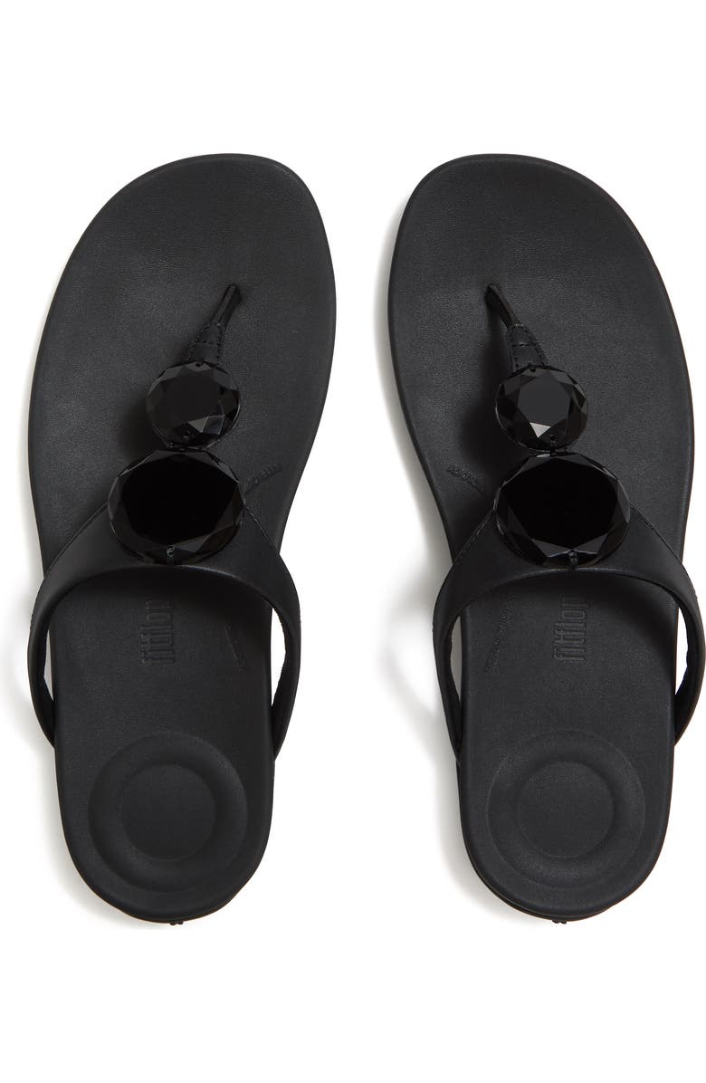 FitFlop Solay Glossy-Disc Toe-Post, Alternate, color, Black