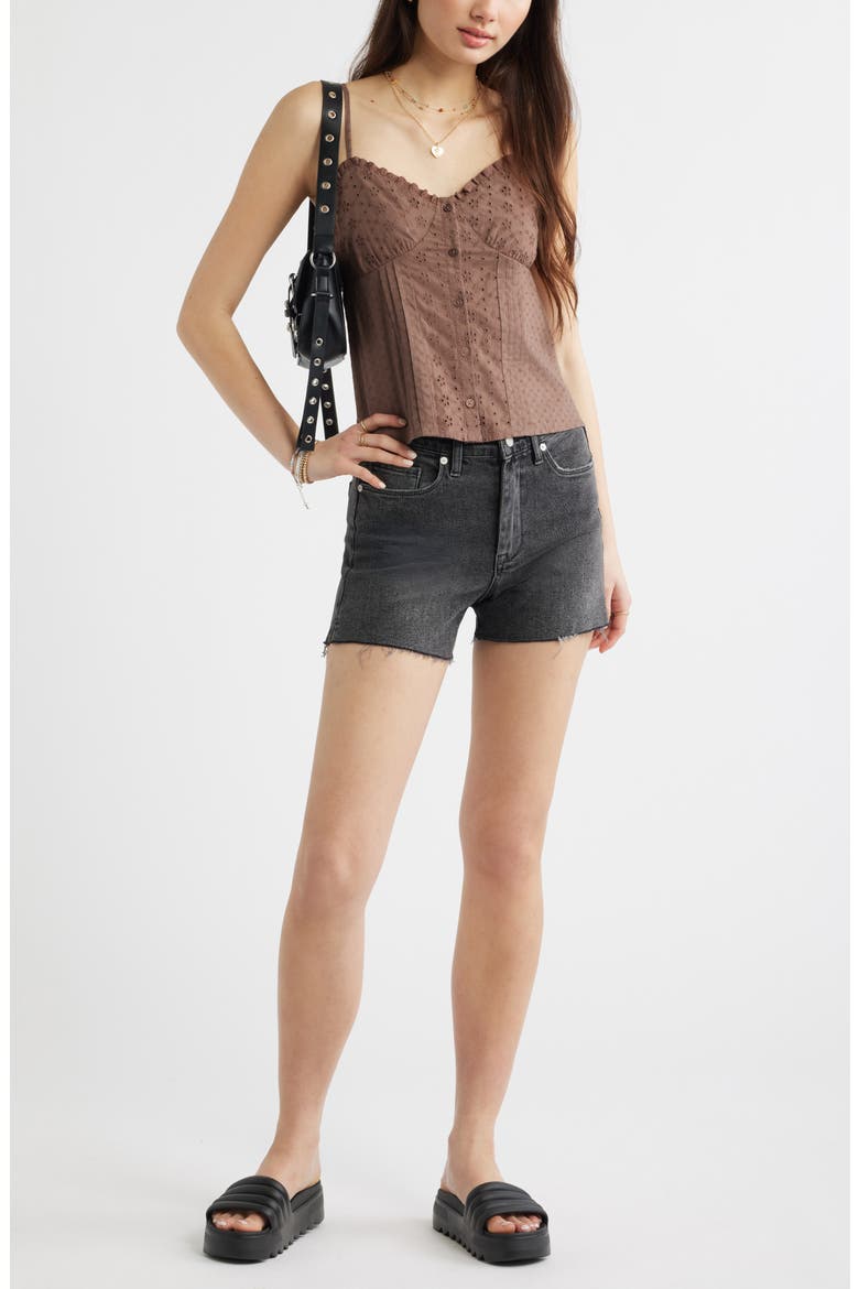 Cotton Eyelet Pintuck Camisole, Alternate, color, BROWN QUARTZ