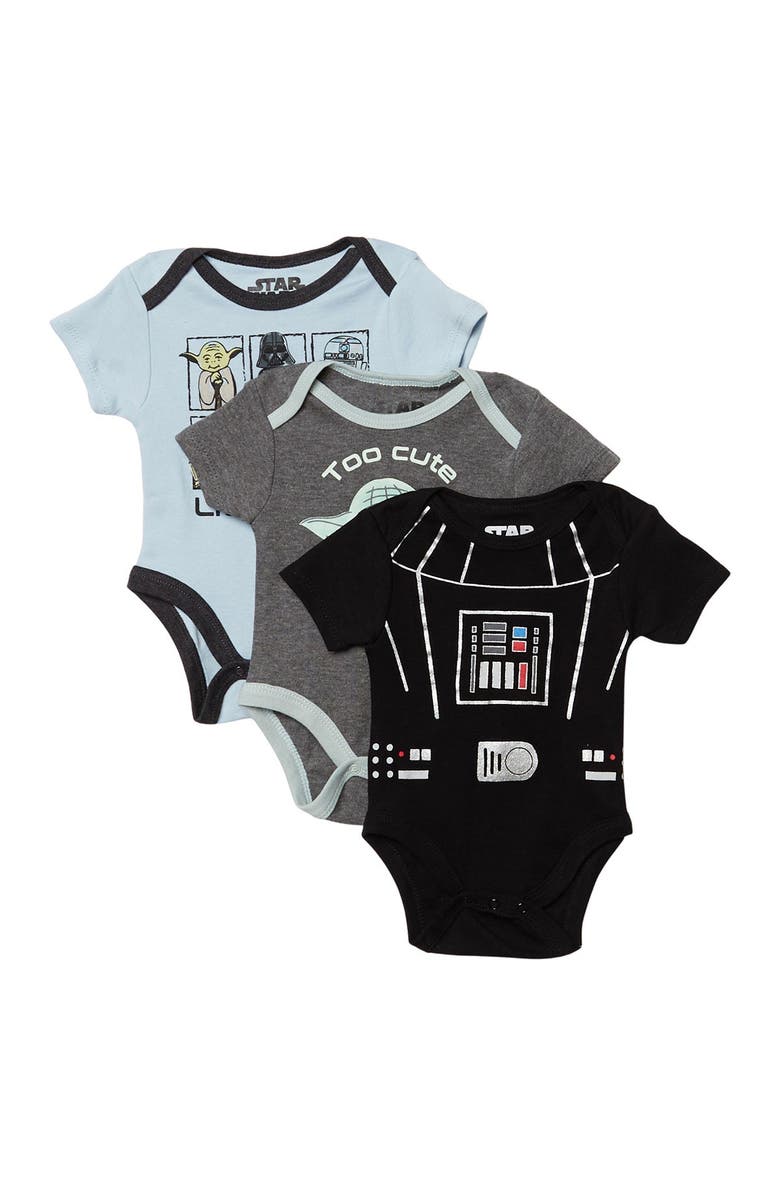 Happy Threads Star Wars Bodysuits - Set of 3, Main, color, 