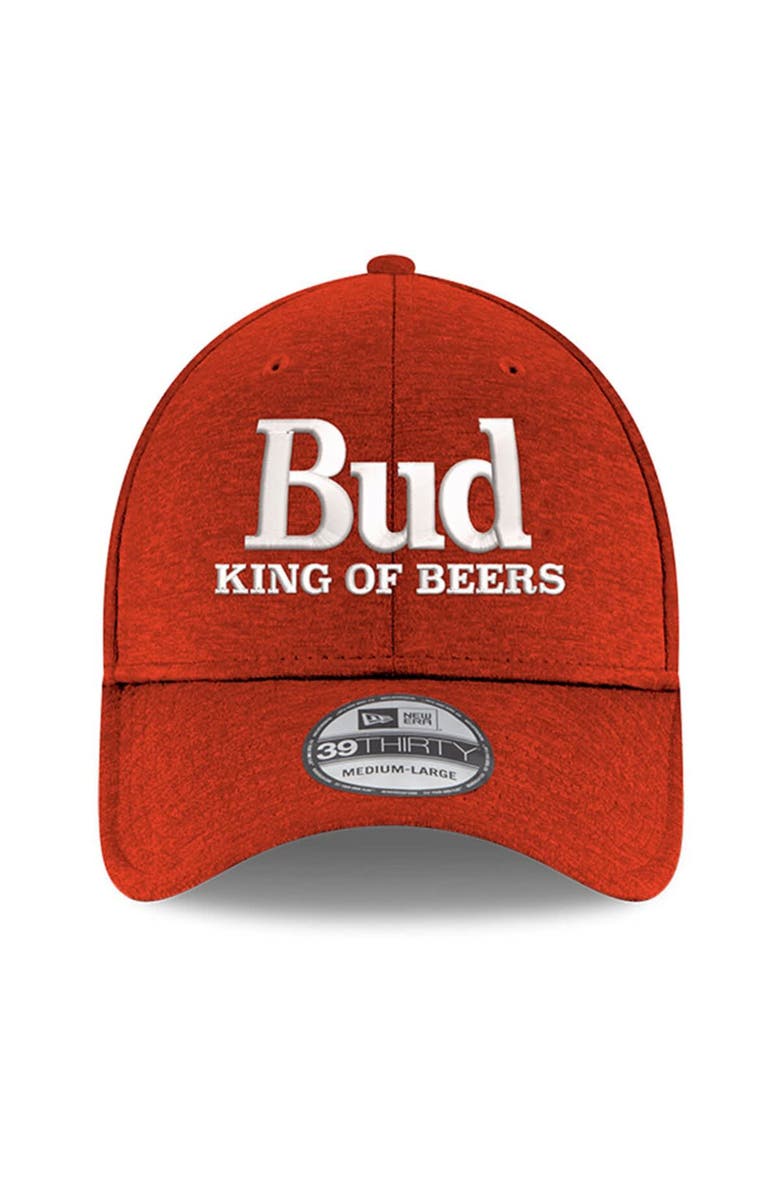 New Era Men's New Era Scarlet Ken Schrader Bud King of Beers 39THIRTY Flex Hat, Alternate, color, Scarlet