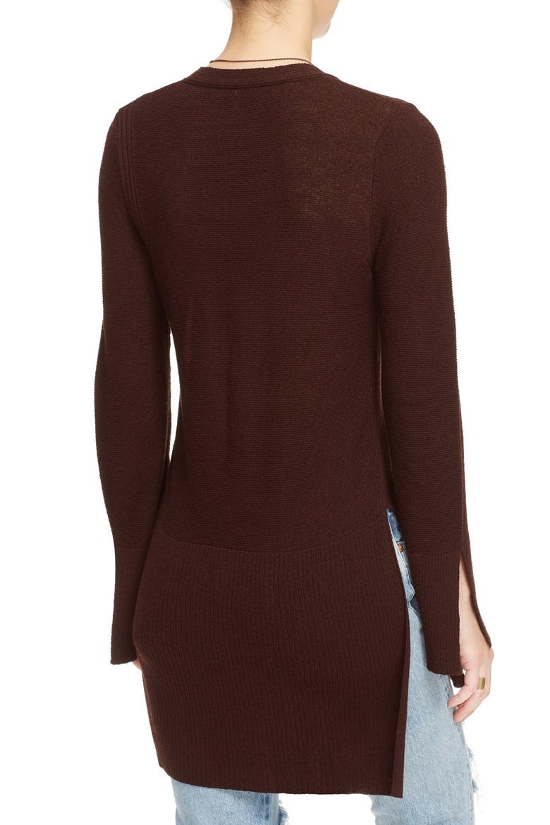 Crisscross Sweater, Alternate, color, CHOCOLATE