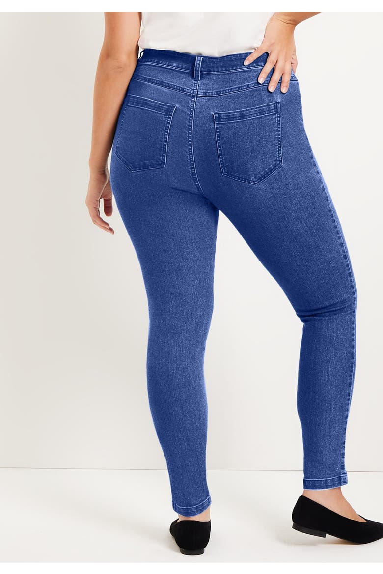 Curvie Fit Skinny Jeans, Alternate, color, DARK BLUE