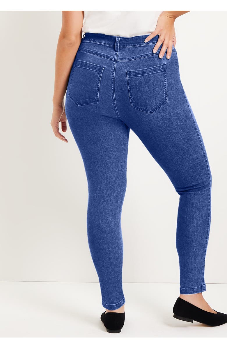 June + Vie Curvie Fit Skinny Jeans, Alternate, color, Dark Blue