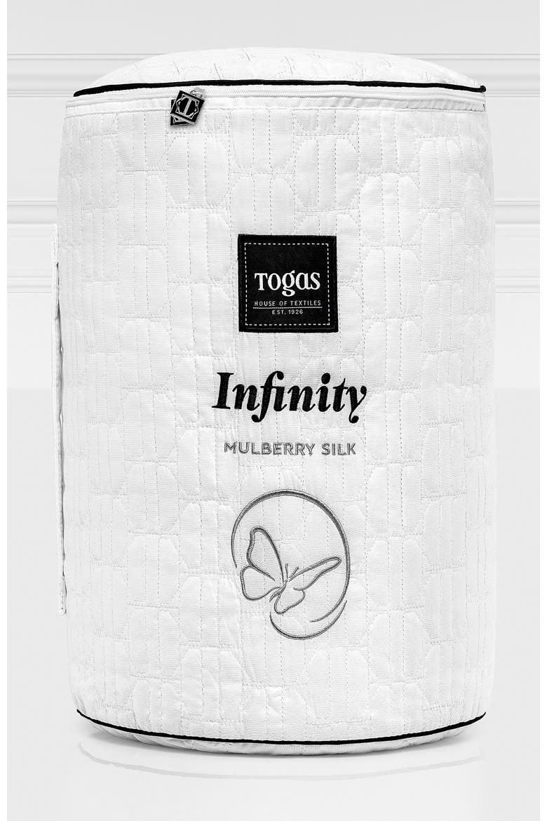 Infinity Mulberry silk comforter, Alternate, color, White