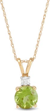 Frankie & Zoe 10K Yellow Gold Peridot & Diamond Pendant Necklace