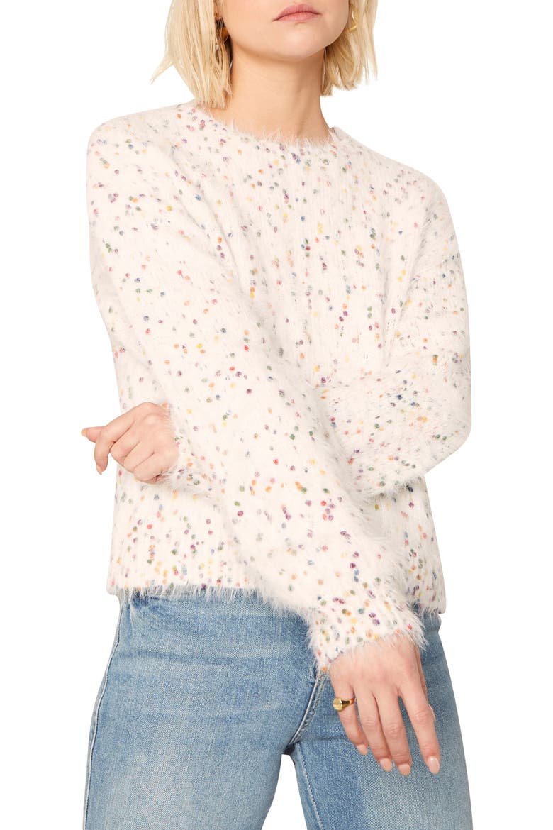 Whitney Confetti Fuzzy Pullover, Alternate, color, MARSHMALLOW