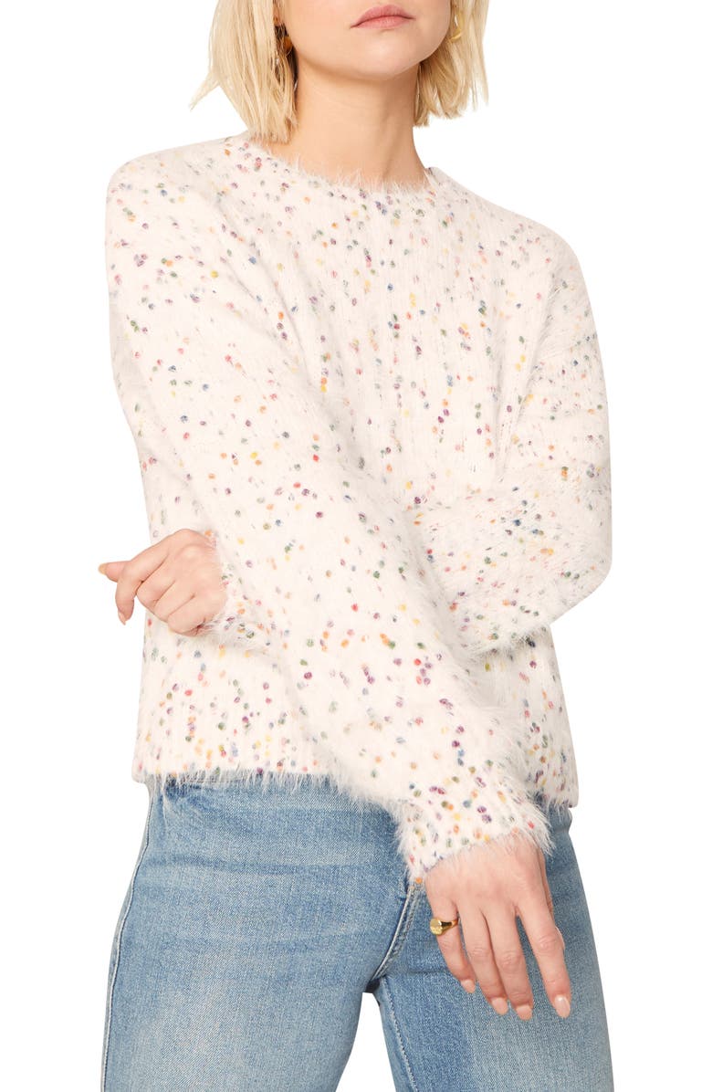 cupcakes and cashmere Whitney Confetti Fuzzy Pullover, Alternate, color, 