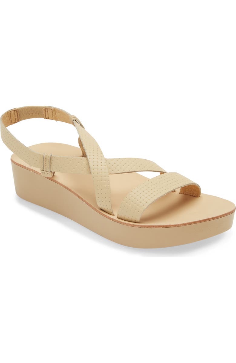 OluKai Onohi Strappy Platform Sandal, Main, color, Warm Beige / Warm Beige
