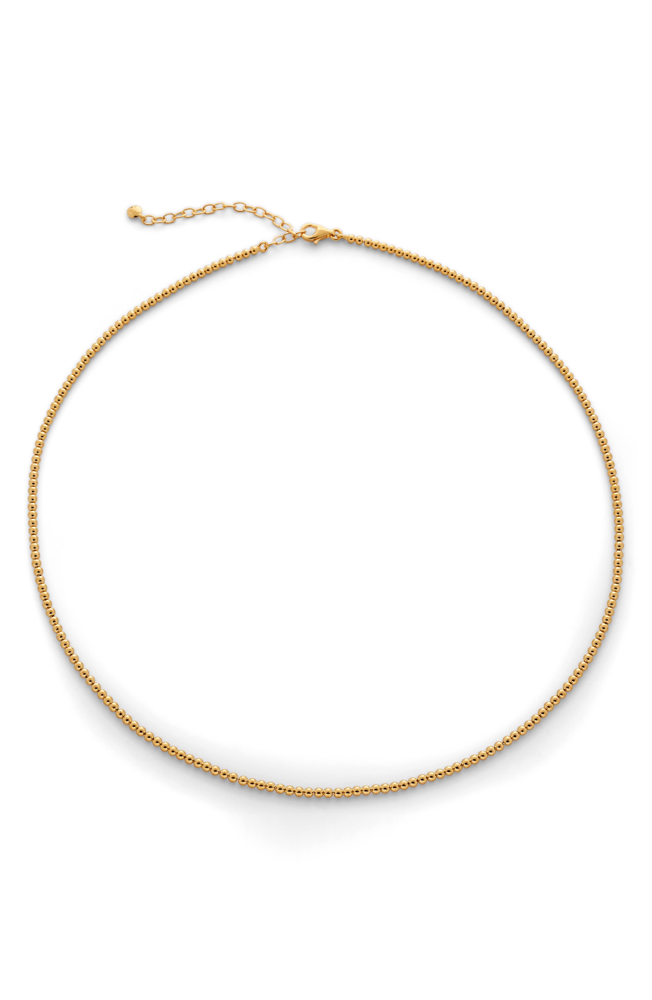 Monica Vinader 18K Gold Vermeil Ball Chain Necklace