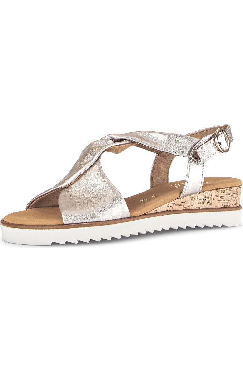 Gabor Ankle Strap Wedge Sandal, Main, color, Puder