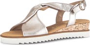 Gabor Ankle Strap Wedge Sandal