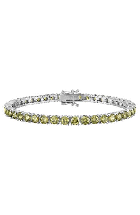 Birthstone Cubic Zirconia Tennis Bracelet