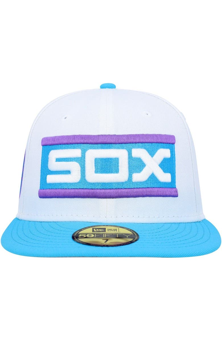 New Era Men's New Era White Chicago White Sox Comiskey Park 75th Anniversary Vice 59FIFTY Fitted Hat, Alternate, color, White