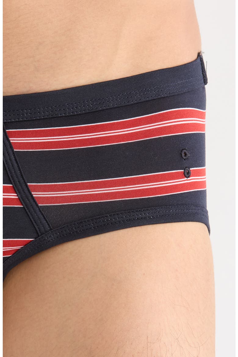 Y-Front Stretch Cotton Briefs, Alternate, color, NAVY