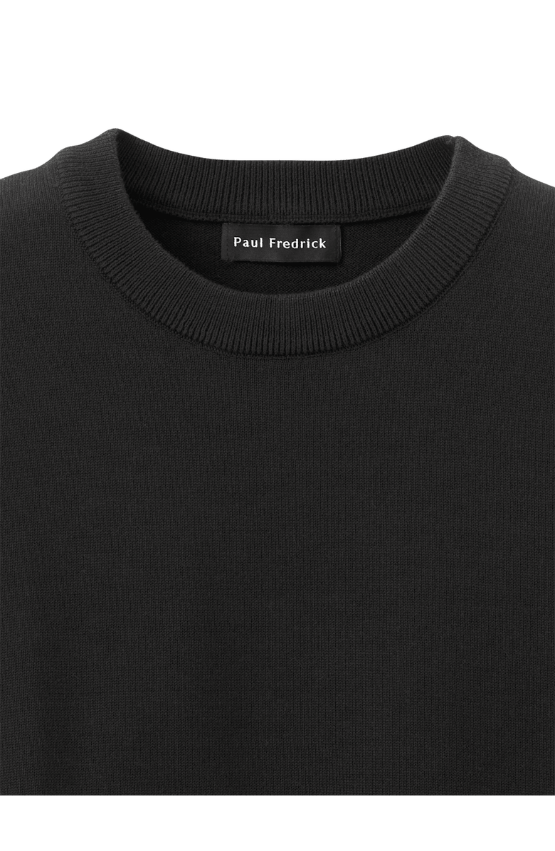 Paul Fredrick Supima Cotton Crew Neck Sweater, Alternate, color, Black