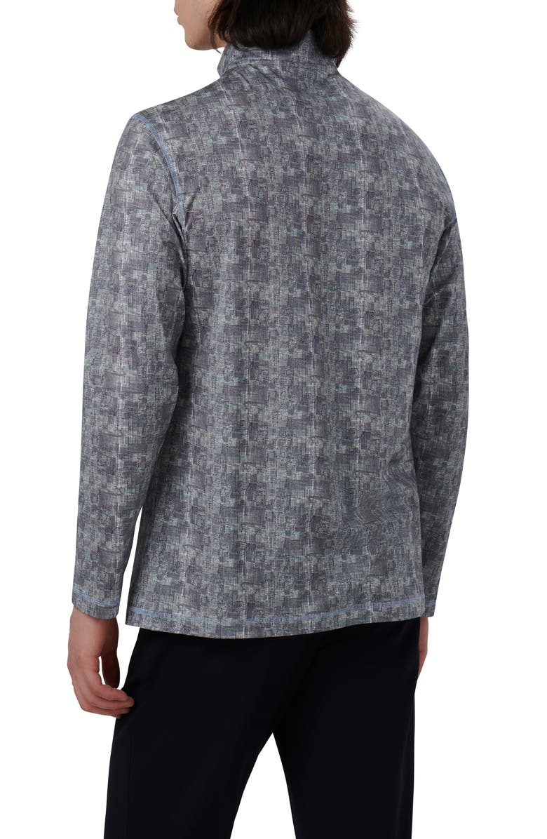 Bugatchi OoohCotton<sup>®</sup> Print Quarter Zip Pullover, Alternate, color, 