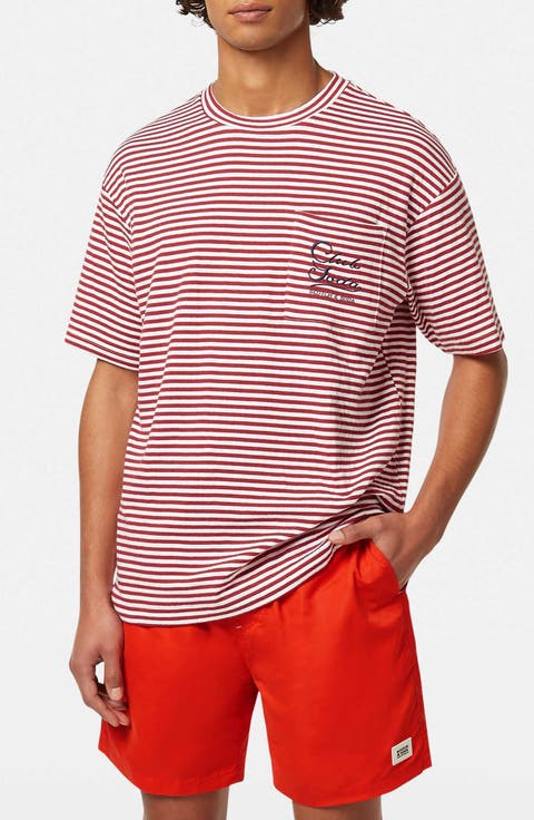 Relaxed Fit Stripe Pocket T-Shirt