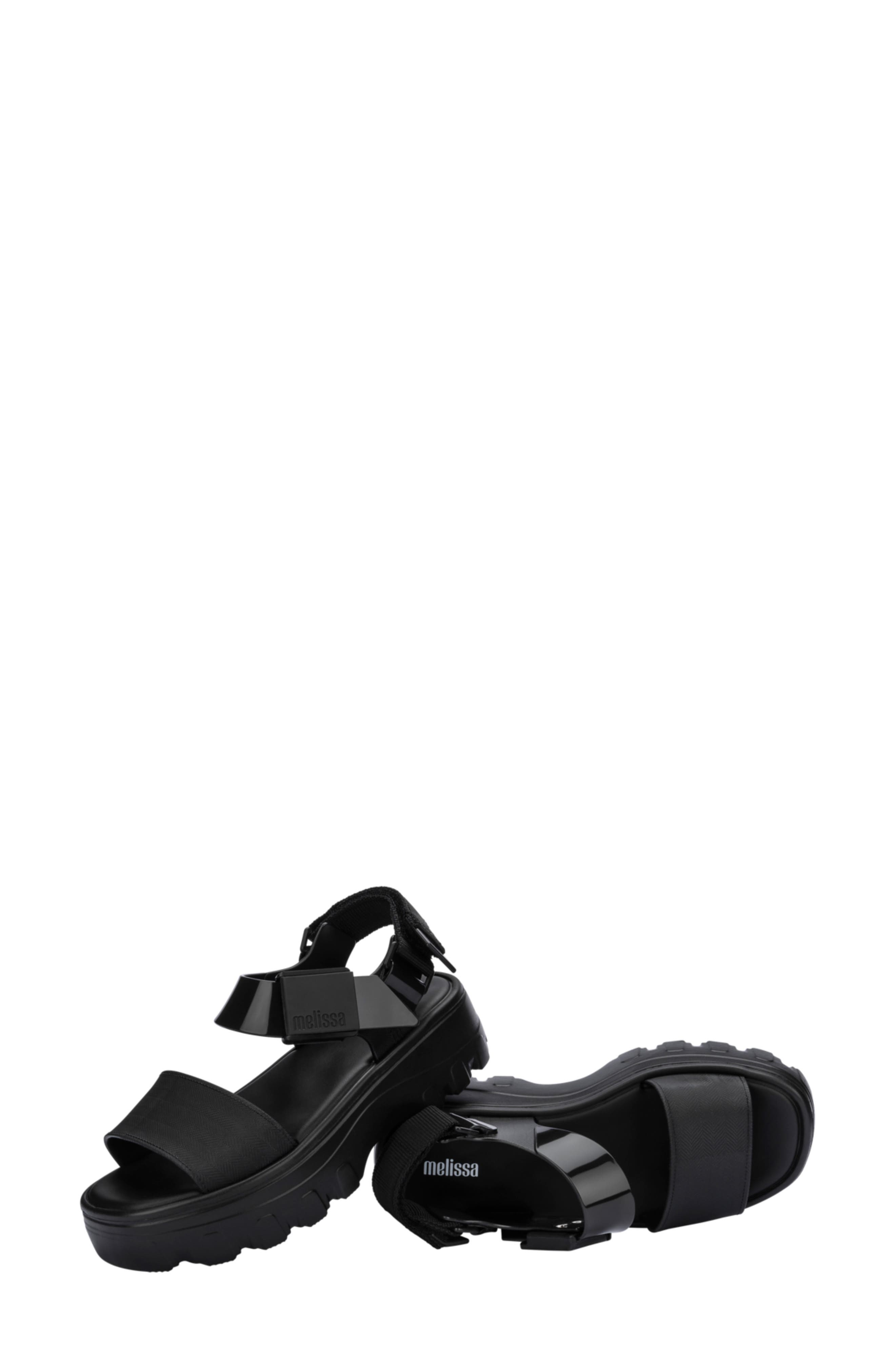 Melissa Kick Off Platform Sandal, Alternate, color, Black/ Black