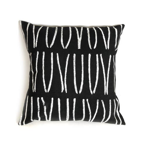 Mbare Sadza Lines Pillow Cover In Black