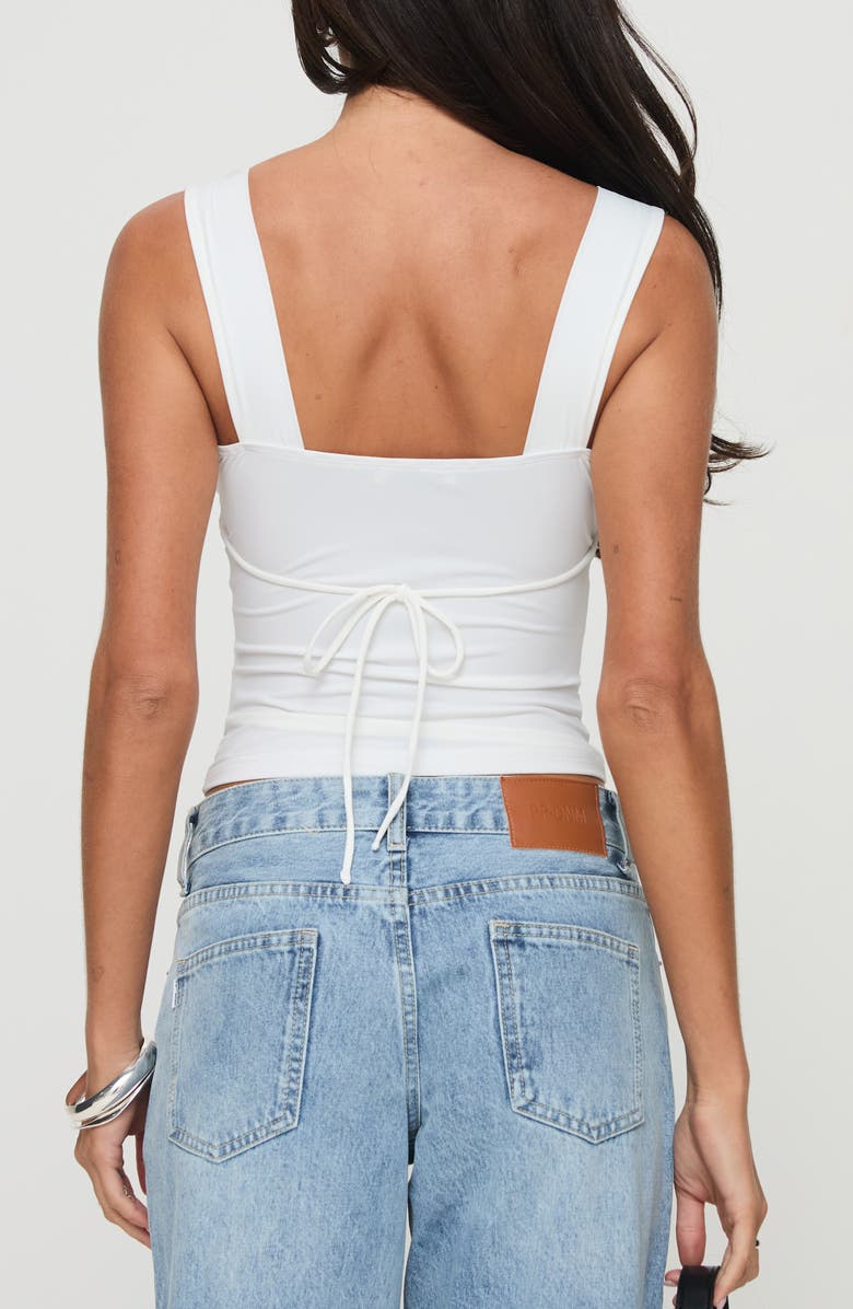 Princess Polly Zyair Lace Crop Camisole, Alternate, color, White