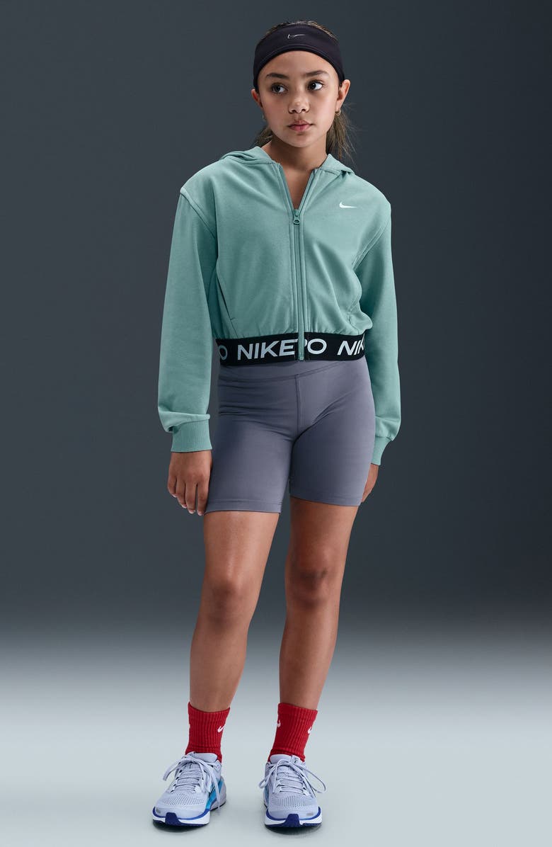 Nike Kids' Dri-FIT Zip-Front Hoodie, Alternate, color, Cannon/ Cannon/ Black/ White