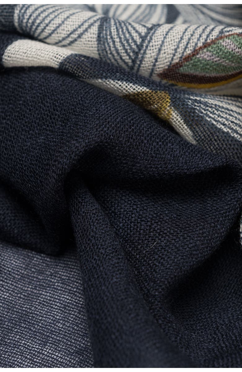 Elizabetta Bosco - Wool Scarf, Alternate, color, Navy