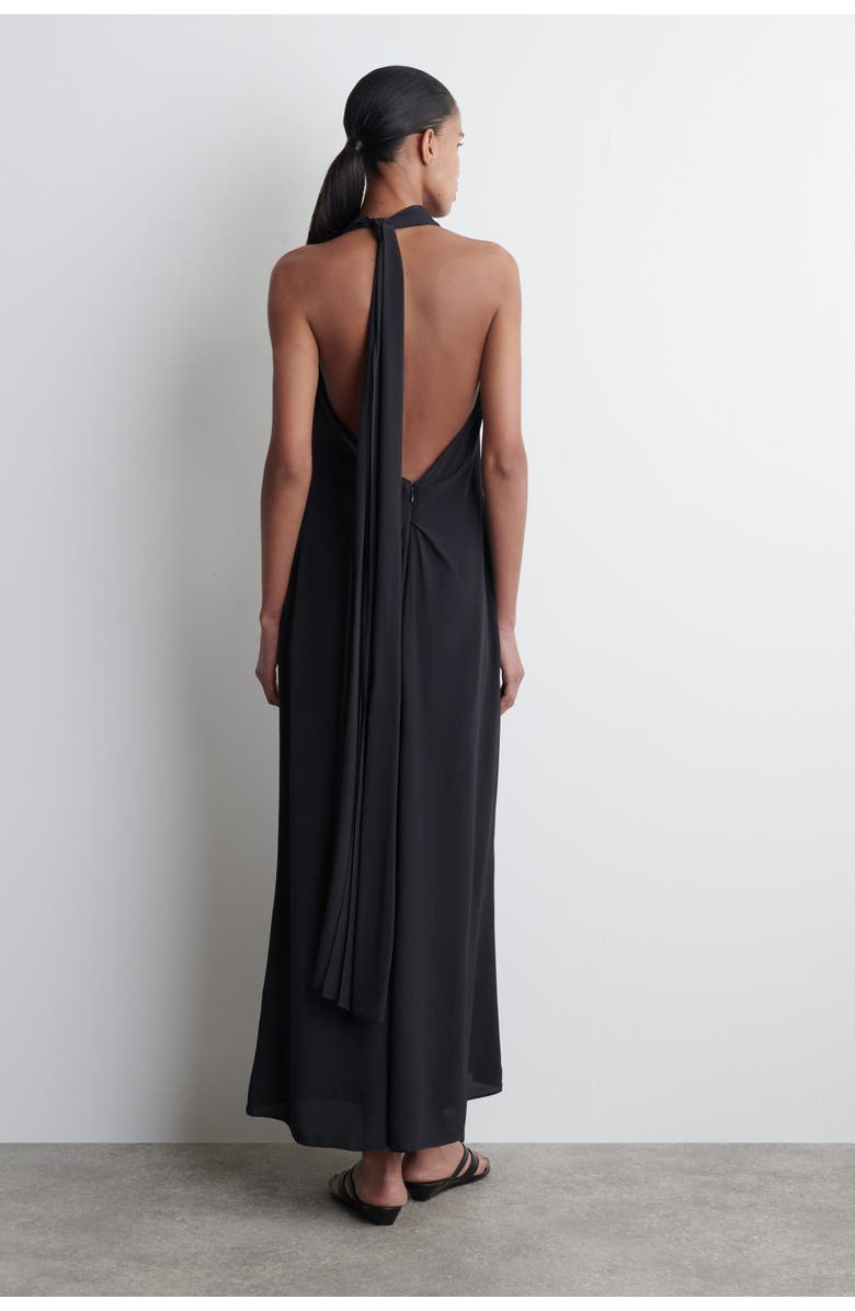 COS Cowl-Neck Maxi Dress, Alternate, color, Navy