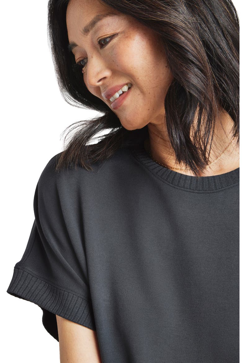 Supersoft Short Sleeve Sweatshirt, Alternate, color, LEAD
