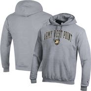 Champion Men's Champion Heather Gray Army Black Knights Basic Arch Fleece Pullover Hoodie